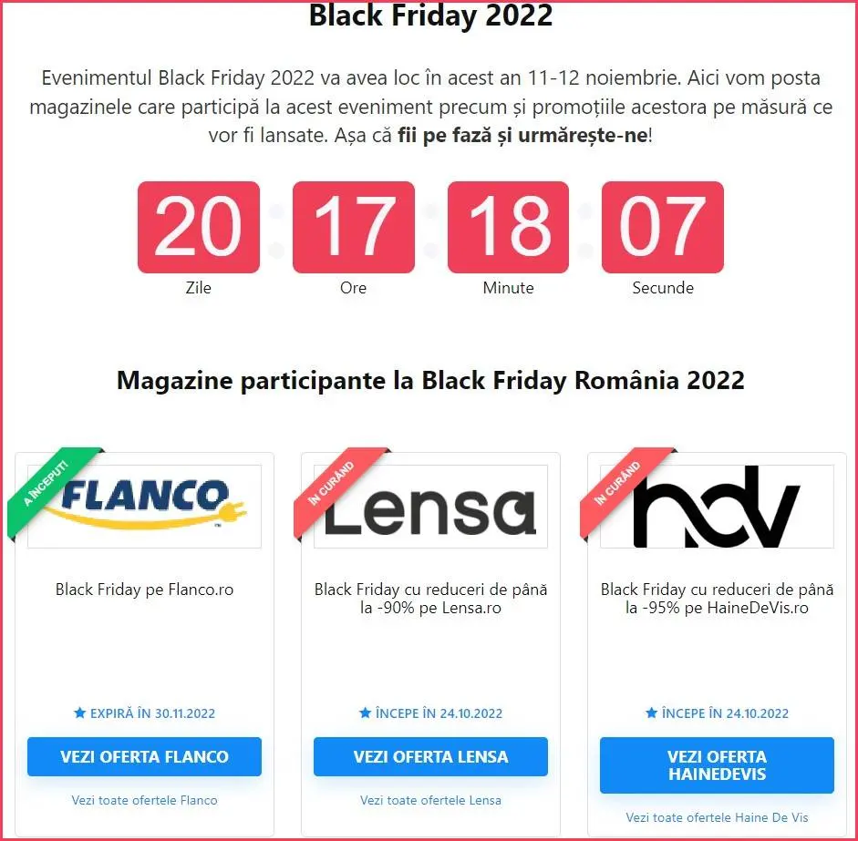 Landing Page Black Friday